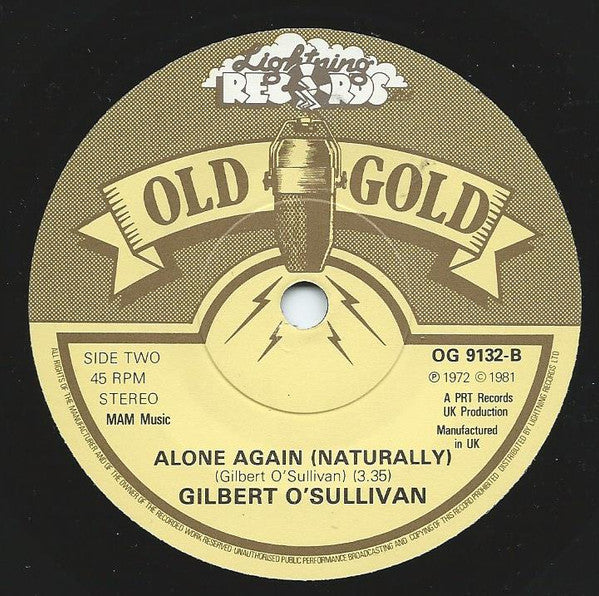 Gilbert O'Sullivan : Clair / Alone Again (Naturally) (7", Single)