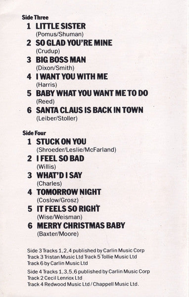 Elvis Presley : Mess O' Blues Volume Two (Cass, Album, Comp)