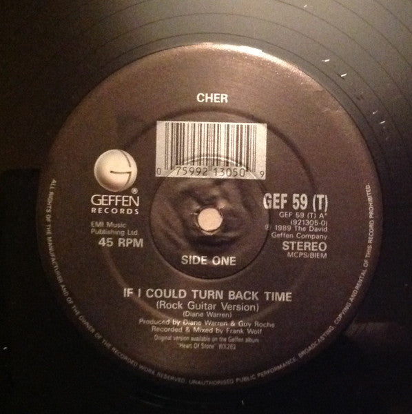 Cher : If I Could Turn Back Time (Rock Guitar Version) (12", Single)
