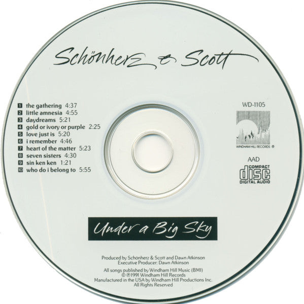 Schönherz & Scott : Under A Big Sky (CD, Album)
