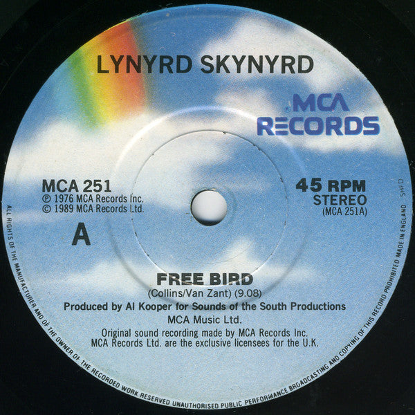 Lynyrd Skynyrd : Free Bird (7", Single, RE)