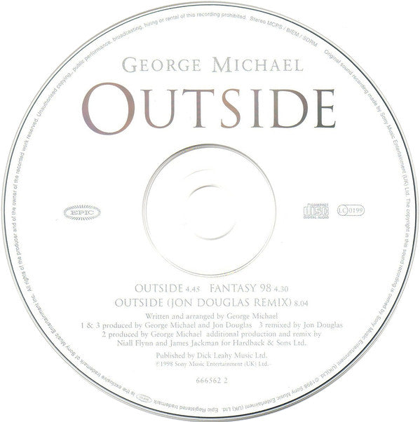 George Michael : Outside (CD, Single, Dig)