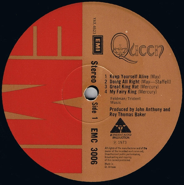 Queen : Queen (LP, Album, EMI)