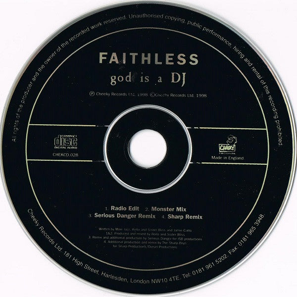 Faithless : God Is A DJ (CD, Single)