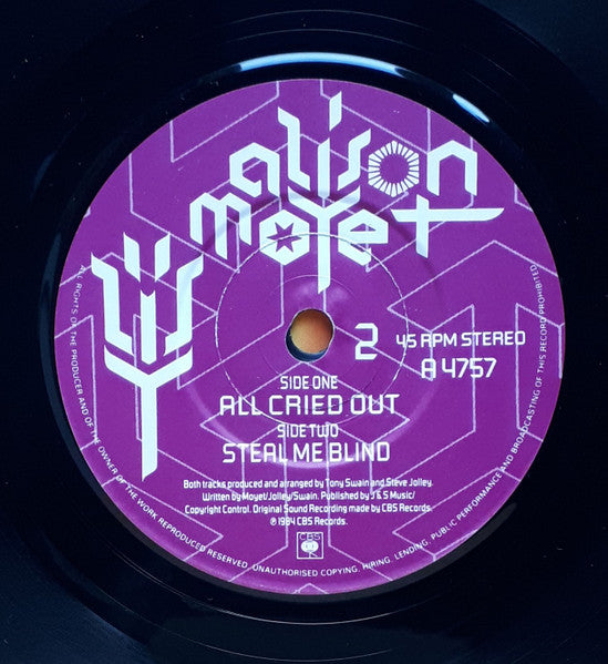 Alison Moyet - All Cried Out (7) (Very Good Plus (VG)) - DaddyPop