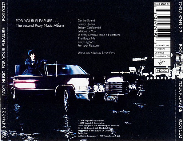 Roxy Music : For Your Pleasure (HDCD, Album, RE, RM, EMI)