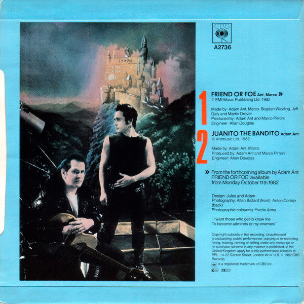 Adam Ant - Friend Or Foe (7) (Very Good Plus (VG)) - DaddyPop