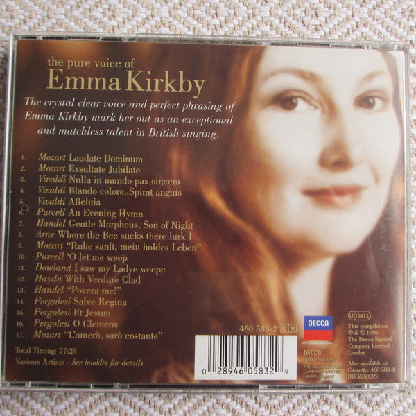Emma Kirkby, The Academy Of Ancient Music, Christopher Hogwood : The Pure Voice Of Emma Kirkby (CD, Comp)