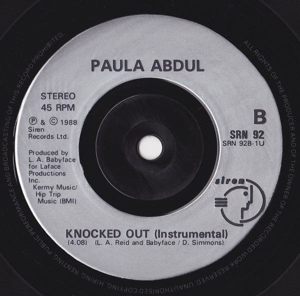 Paula Abdul : Knocked Out (7", Single)