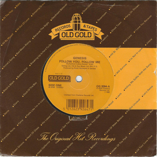 Genesis : Follow You, Follow Me (7", Single, Lin)