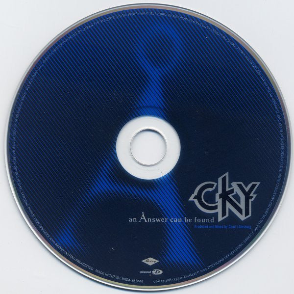 CKY : An Ånswer Can Be Found (CD, Album, Enh)