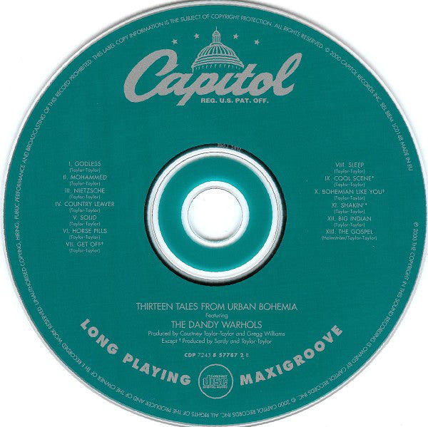 The Dandy Warhols : Thirteen Tales From Urban Bohemia (CD, Album, EMI)