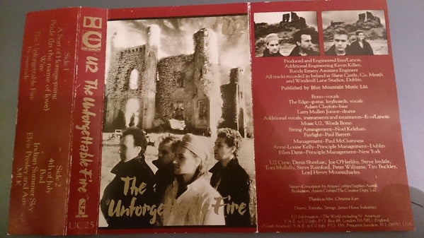 U2 : The Unforgettable Fire (Cass, Album, bla)