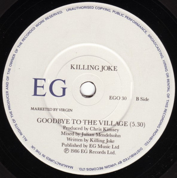 Killing Joke : Sanity (7", Single)