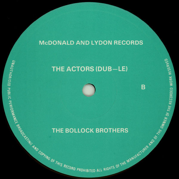 The Bollock Brothers : The Act Became Real (12", Single)