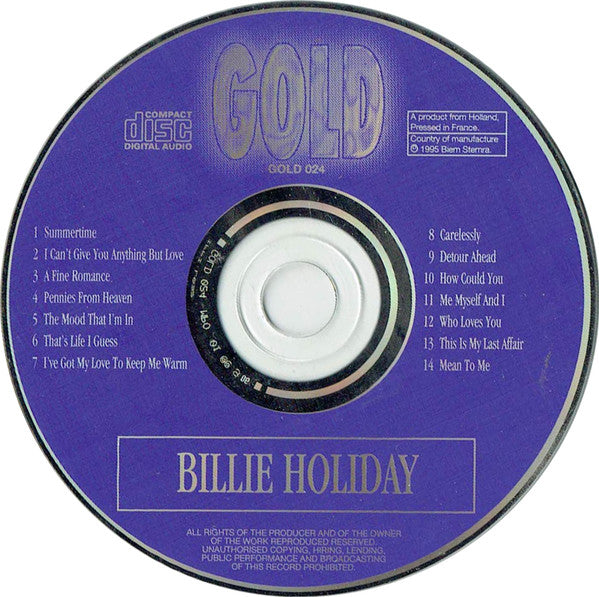 Billie Holiday : Gold (CD, Comp, RE)