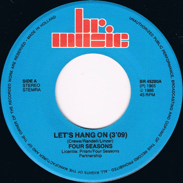 The Four Seasons featuring Frankie Valli : Let's Hang On / Rag Doll (7", Single)
