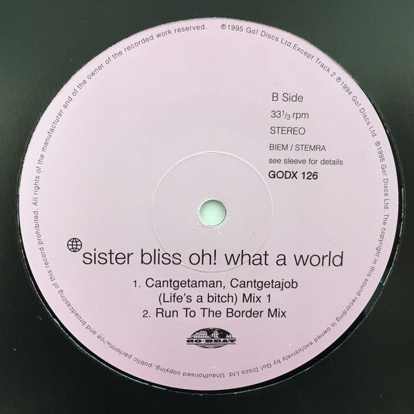 Sister Bliss - Oh! What A World (12) (Very Good Plus (VG)) - DaddyPop