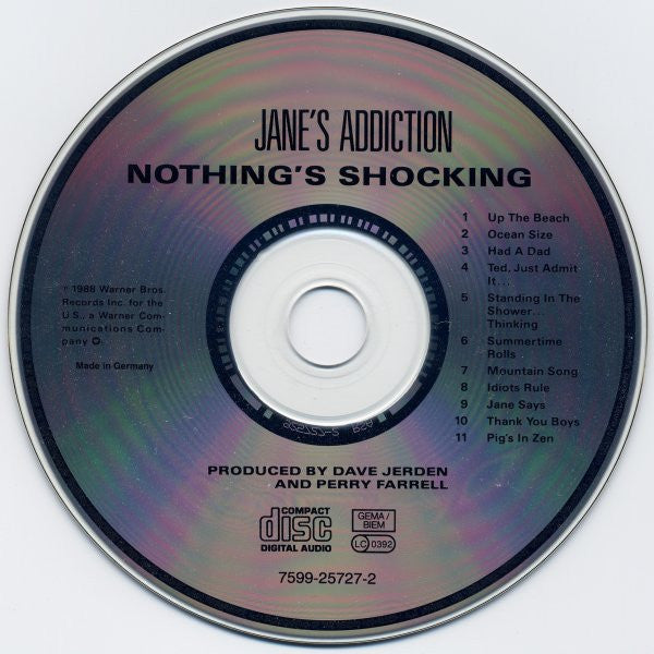 Jane's Addiction : Nothing's Shocking (CD, Album, RE)