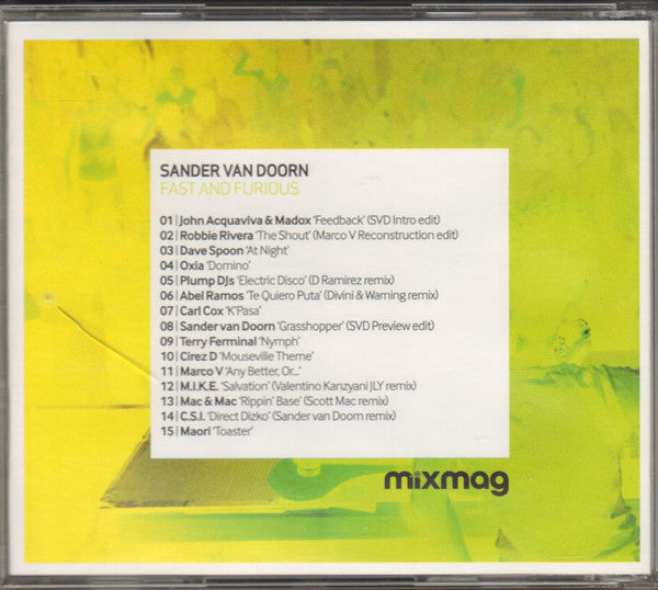 Sander van Doorn : Fast And Furious (CD, Mixed)