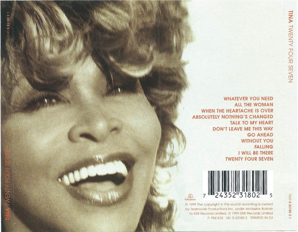 Tina Turner : Twenty Four Seven (CD, Album)