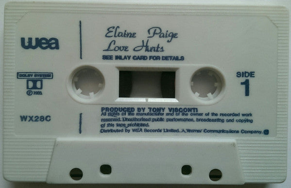 Elaine Paige : Love Hurts (Cass, Album)