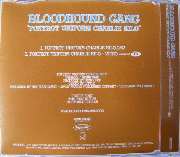 Bloodhound Gang : Foxtrot Uniform Charlie Kilo (CD, Single, Enh, Promo)