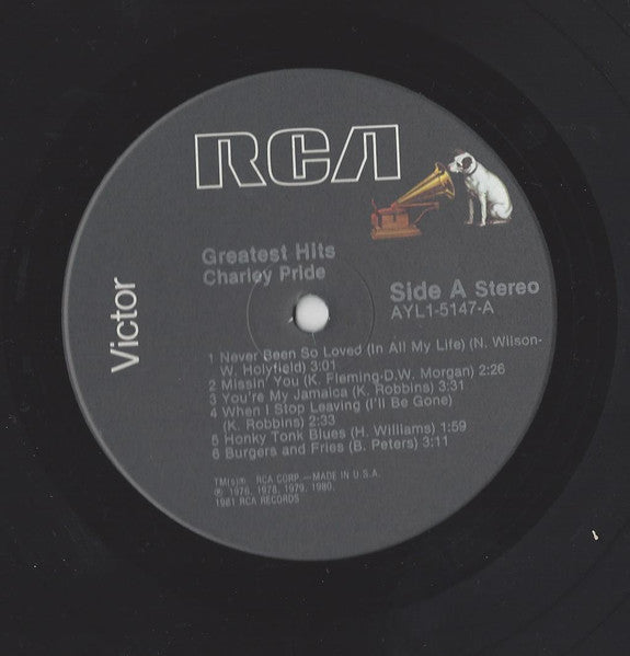 Charley Pride : Greatest Hits (LP, Album, Comp, RE)