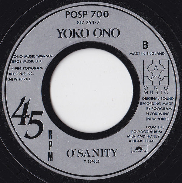 John Lennon : Nobody Told Me (7", Single, Sil)