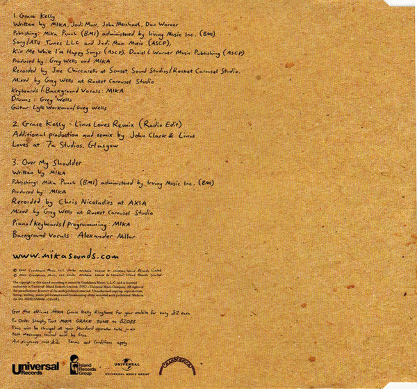 MIKA (8) : Grace Kelly (CD, Single)