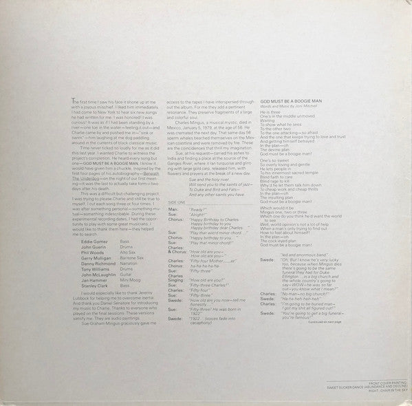 Joni Mitchell : Mingus (LP, Album, Gat)