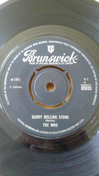 The Who : Anyway Anyhow Anywhere (7")