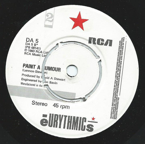 Eurythmics : Here Comes The Rain Again (7", Single, Pus)