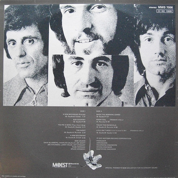 Frankie Valli - The Four Seasons : Chameleon (LP, RE)