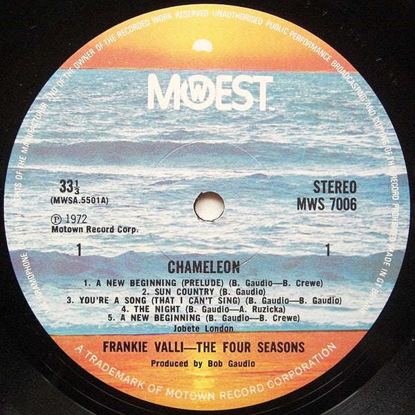 Frankie Valli - The Four Seasons : Chameleon (LP, RE)