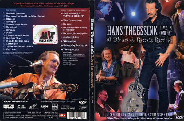 Hans Theessink : Live In Concert - A Blues & Roots Revue (DVD-V, PAL)