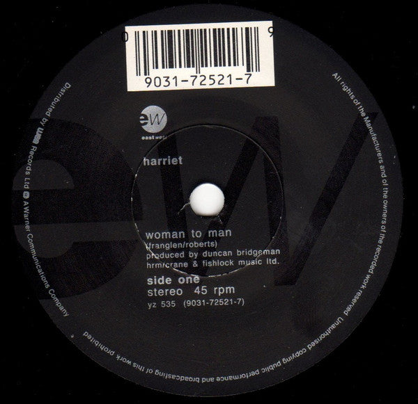 Harriet Roberts : Woman To Man (7", Single)