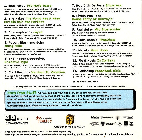 Various : The State Of Independence (CD, Comp, Promo)