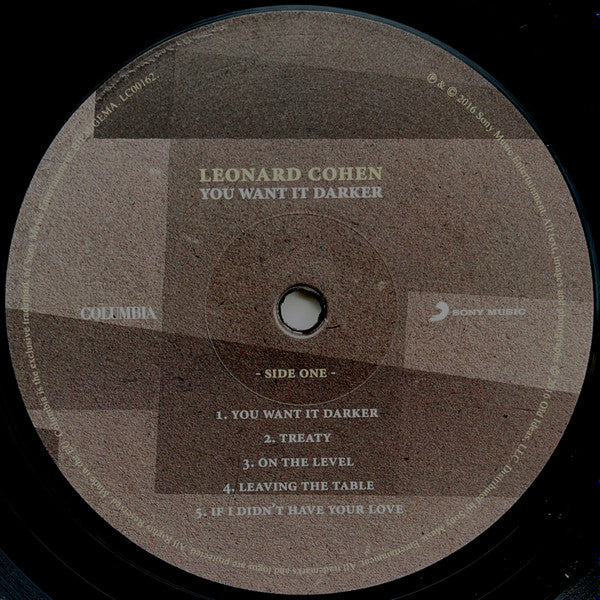 Leonard Cohen : You Want It Darker (LP, Album)
