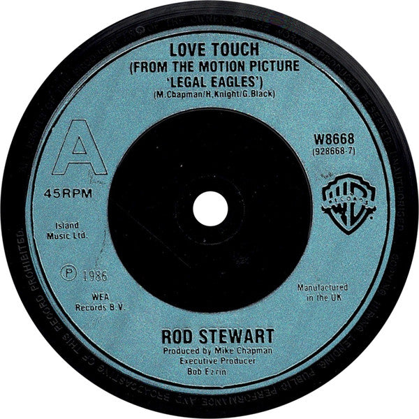 Rod Stewart : Love Touch (7", Single, Blu)