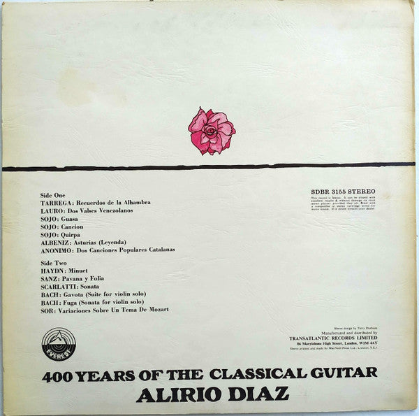 Alirio Díaz : 400 Years Of The Classical Guitar (LP, Album)