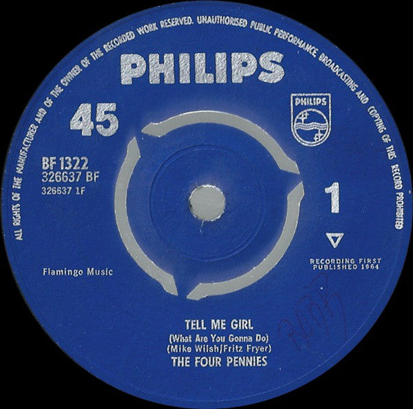 The Four Pennies : Tell Me Girl / Juliet (7", Single, 3-P)