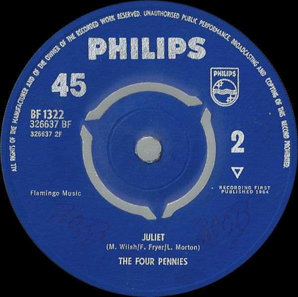 The Four Pennies : Tell Me Girl / Juliet (7", Single, 3-P)