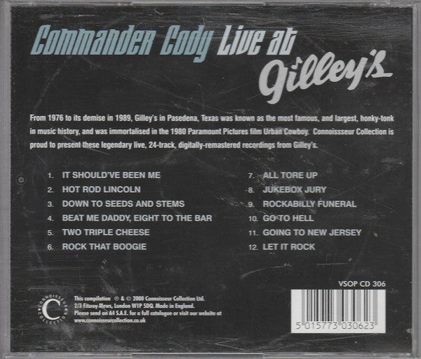 Commander Cody : Live At Gilley's (CD, Album, RM)