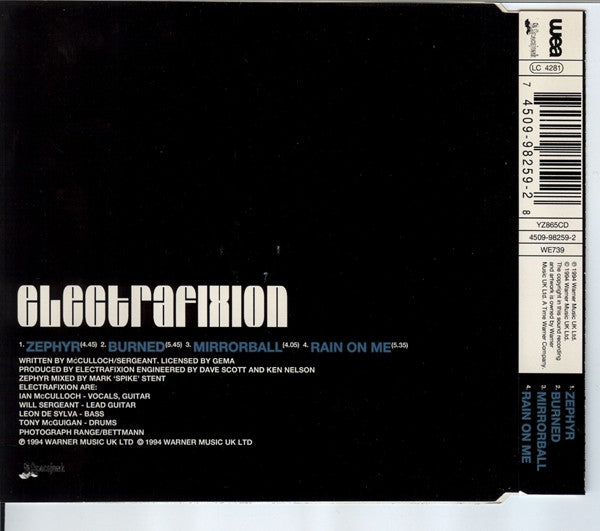 Electrafixion : Zephyr (CD, Single)