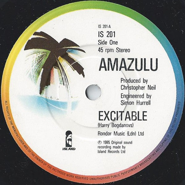 Amazulu - Excitable (7) (Very Good (VG)) - DaddyPop