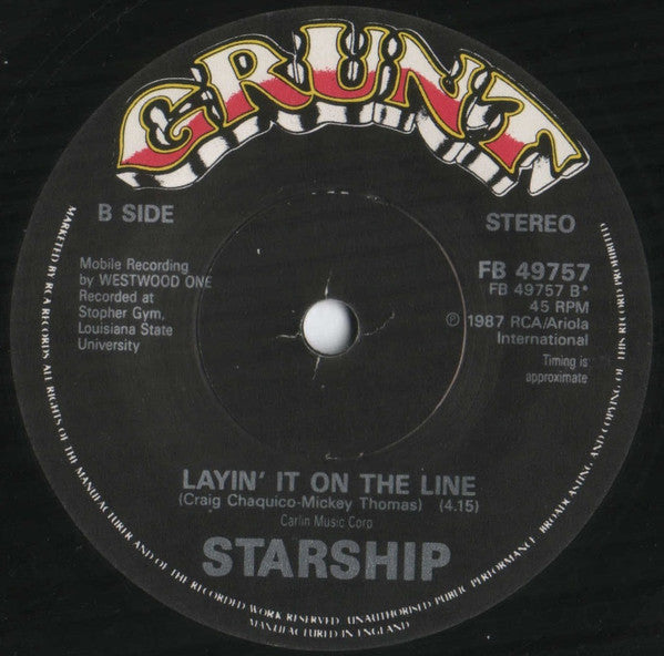 Starship (2) : Nothing's Gonna Stop Us Now (7", Single)