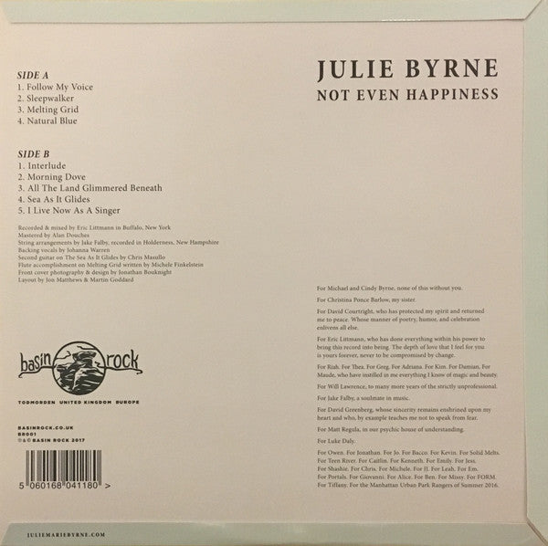 Julie Byrne - Not Even Happiness (LP) (Mint (M)) - DaddyPop