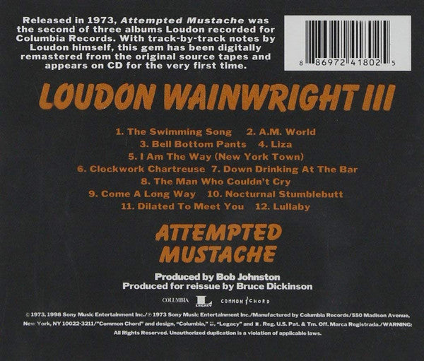 Loudon Wainwright III : Attempted Mustache (CD, Album, RE, RM)