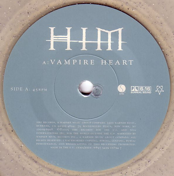 HIM (2) : Vampire Heart (7", S/Sided, Etch, Cle)